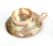 Rose Gold Plated Brass  Blanks , Mountings   (10 mm blank) G4431
