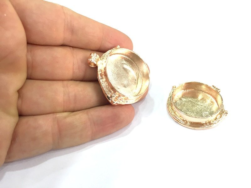 Rose Gold Plated Brass  Blanks , Mountings   (27 mm blank) G4448