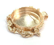 Rose Gold Pendant Blank Base Setting Necklace Blank Mountings  Rose Gold Plated Brass    (30 mm blank) G4450
