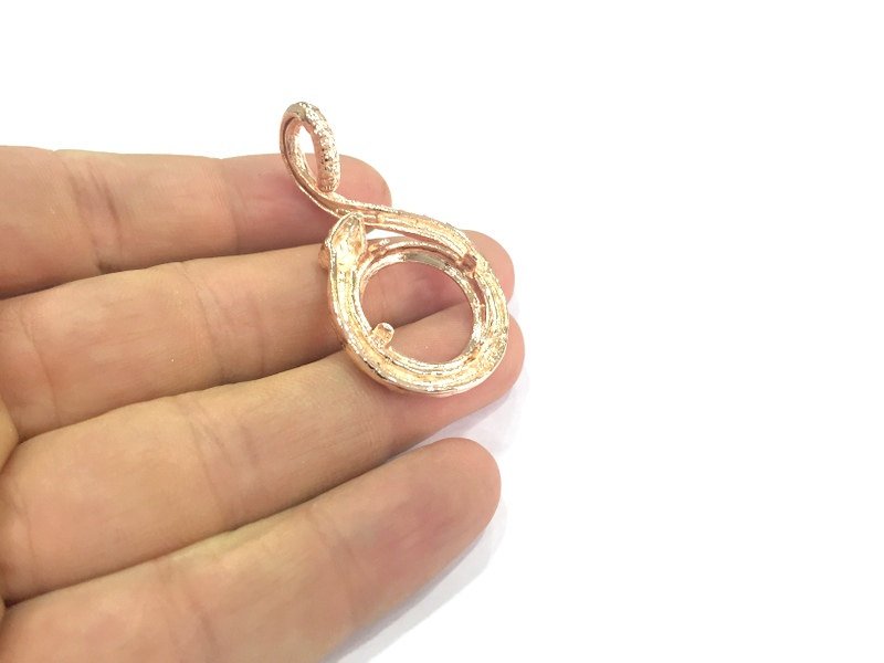 Rose Gold Plated Brass  Blanks , Mountings   (20 mm blank) G4464
