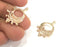 2 Rose Gold Charms Brass Findings  (26x16 mm)  G4452