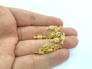 20 Pcs  Gold Plated Brass Charms (15x6mm)  G4471