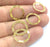 10  Gold Plated Brass Circle Charms (17mm)  G4488