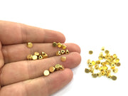 10 Gold Plated Metal Triangle Beads , 10 Pcs (5 mm)   G4512