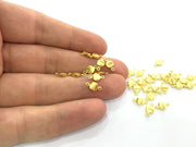 10 Pcs  Gold Plated Brass Charms (10x5mm)  G4513