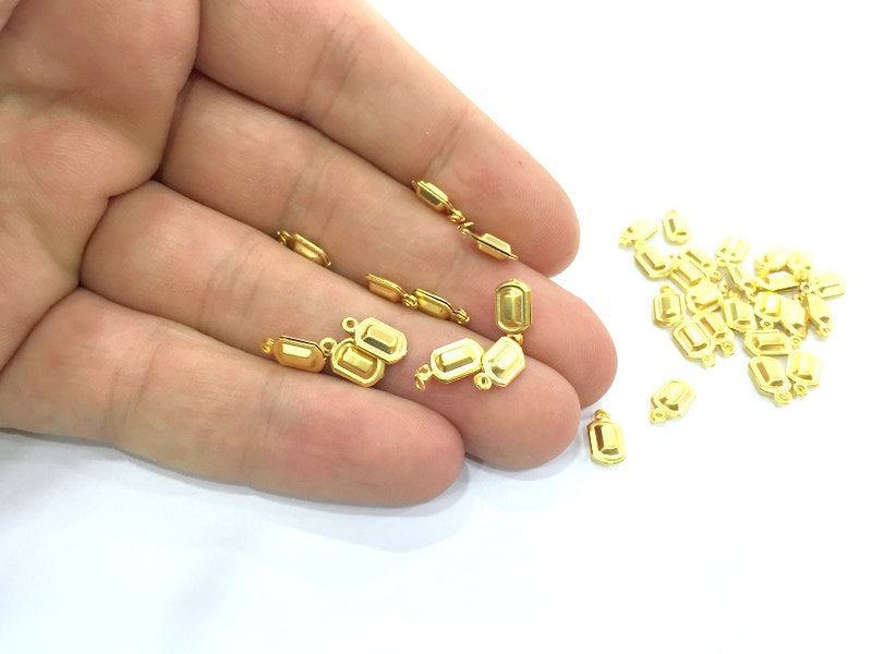 20 Pcs  Gold Plated Brass Charms (11x6mm)  G4514