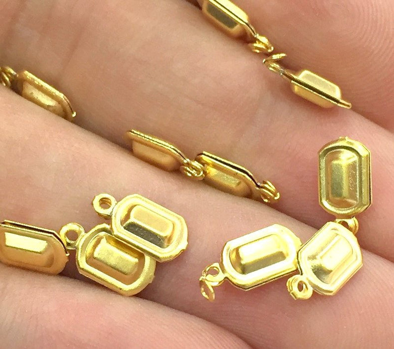 20 Pcs  Gold Plated Brass Charms (11x6mm)  G4514