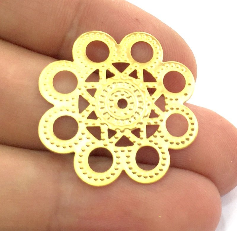 2 Gold Connector Gold Plated Brass Connector (29 mm) G4522