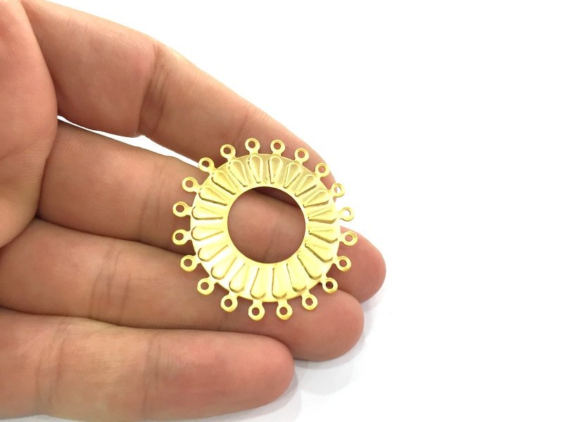 2 Gold Plated Brass Connector (40 mm), Pendant G4525