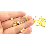 10 Gold Plated Metal Triangle Beads , 10 Pcs (5 mm)   G4512