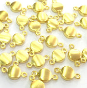 10 Pcs  Gold Plated Brass Charms (10x5mm)  G4513