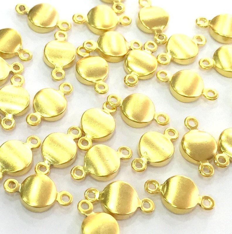 10 Pcs  Gold Plated Brass Charms (10x5mm)  G4513