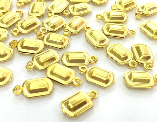 20 Pcs  Gold Plated Brass Charms (11x6mm)  G4514