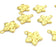 4 Pcs (15mm)  Flower Charms, Gold Plated Metal G4532