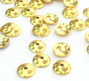 20 Pcs (8 mm) Gold Plated Brass Cap  Findings  G4535