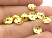 20 Pcs (8 mm) Gold Plated Brass Cap  Findings  G4535