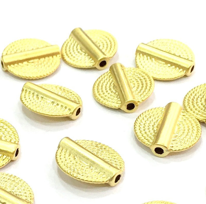 4 Gold Beads Gold Plated Metal Round Beads (15 mm) G4544