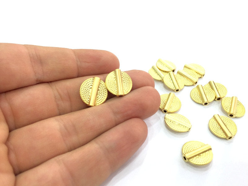 4 Gold Beads Gold Plated Metal Round Beads (15 mm) G4544