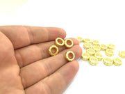 5 Pcs (11 mm)  Gold Plated Metal Rondelle Beads ,  G4546