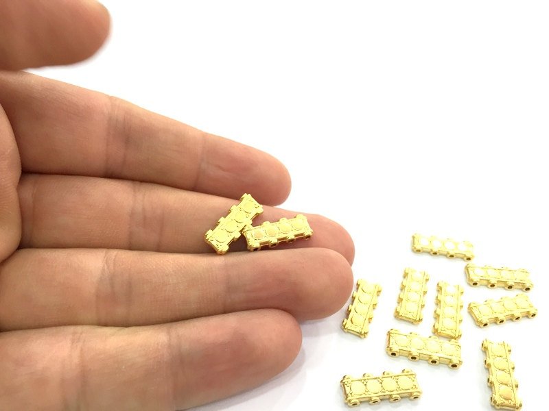 Gold Plated Separator Findings 5 pcs (18x8 mm) G4548