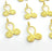 5 Gold Charm Gold Plated Charms, (20x14mm) G4550