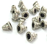10 Pcs (8x8 mm) Antique Silver Plated Brass Cones , Findings G4617