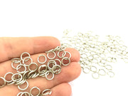 50 Silver Jumpring Antique Silver Plated Brass Strong jumpring ,Findings (8 mm) G4626