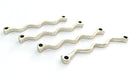 4 Pcs (50x4mm) Antique Silver Plated Metal Connector Findings  G14388