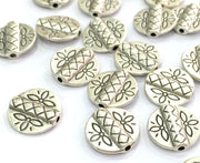 6 Pcs (13 mm) Antique Silver Plated Metal Beads   G4582