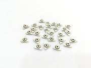 10 Pcs (11 mm) Antique Silver Plated Metal Triangle Beads   G4588