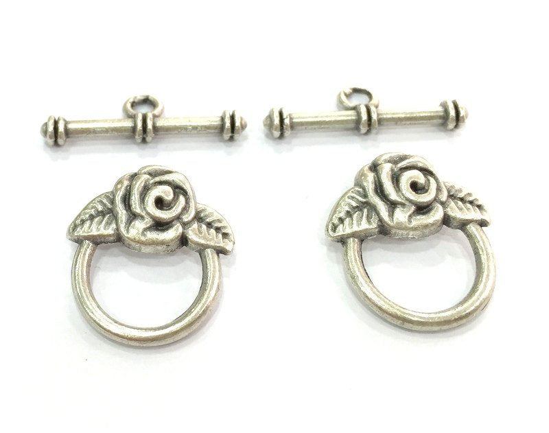 2 sets Antique Silver Plated  Toggle Clasp, Findings G4654