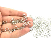 50 Silver Jumpring Antique Silver Plated Brass Strong jumpring ,Findings (8 mm) G4626