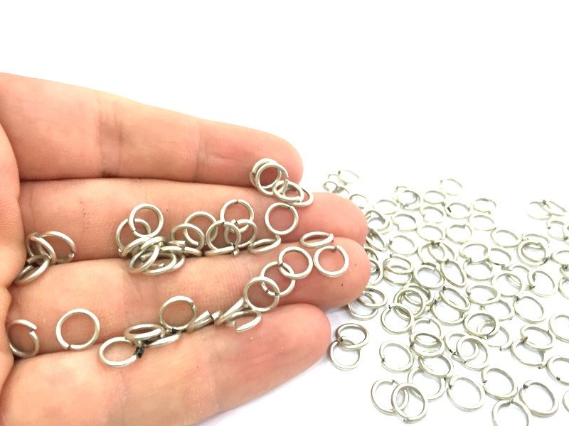 50 Silver Jumpring Antique Silver Plated Brass Strong jumpring ,Findings (8 mm) G4626