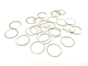 10 Pcs (22mm) Antique Silver Plated Brass Circle Charms   G4620