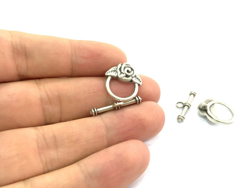 2 sets Antique Silver Plated  Toggle Clasp, Findings G4654