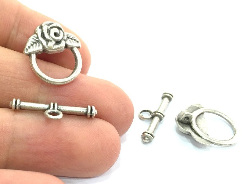 2 sets Antique Silver Plated  Toggle Clasp, Findings G4654