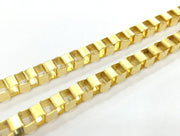 Gold Chain Gold Plated Square Chain 1 Meter - 3.3 Feet  (5 mm)    G4684