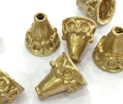 4 Raw Brass Cones  Findings 12x10mm G4690