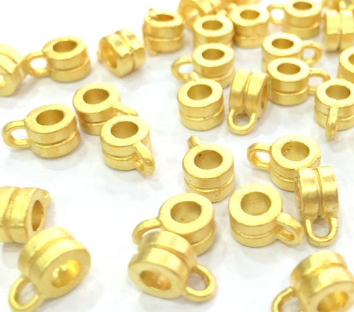 10 Gold Tube Findings Gold Plated (6 mm)    G4691