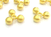 2 Pcs (15 mm)  Gold Plated Metal Rondelle Beads   G4693