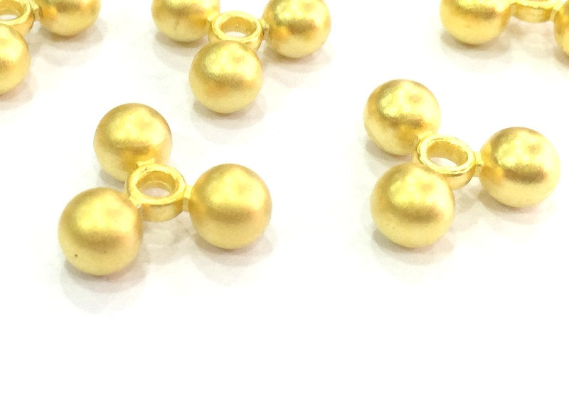 2 Pcs (15 mm)  Gold Plated Metal Rondelle Beads   G4693