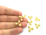 2 Pcs (15 mm)  Gold Plated Metal Rondelle Beads   G4693