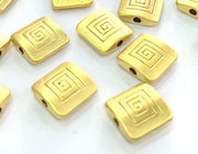 5 Gold Beads Gold Plated Metal Beads (10 mm)    G4695