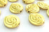 5 Spiral Beads Gold Plated Metal Beads  (12 mm) G4702