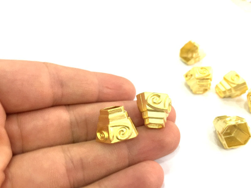 2 Gold Plated Cone Findings 2 Pcs (19x14 mm)  G4705