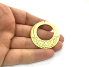 Patterned  Antique  Pendant (45mm) Gold Plated Metal  G4680