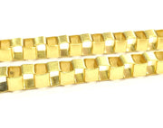 Gold Chain Gold Plated Square Chain 1 Meter - 3.3 Feet  (5 mm)    G4684