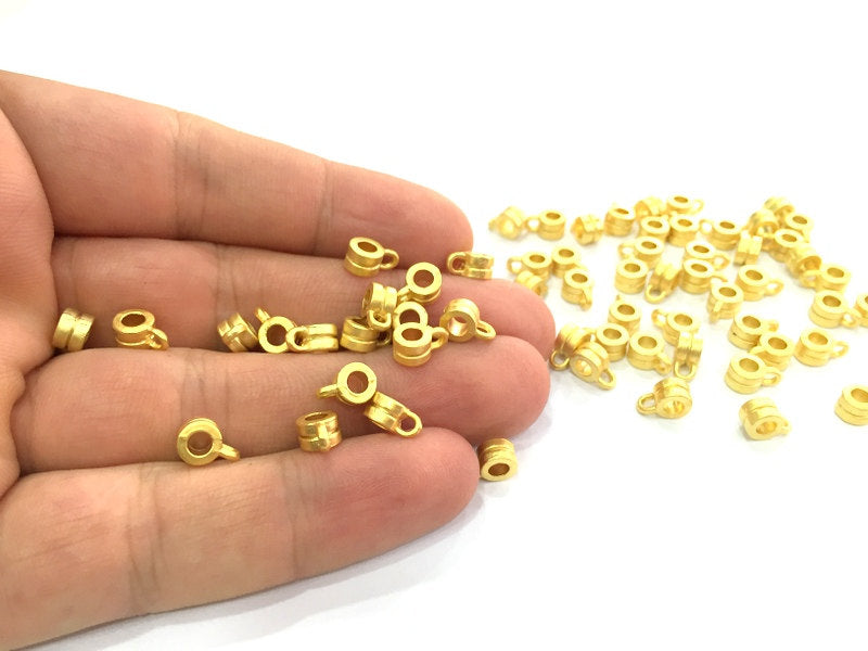 10 Gold Tube Findings Gold Plated (6 mm)    G4691