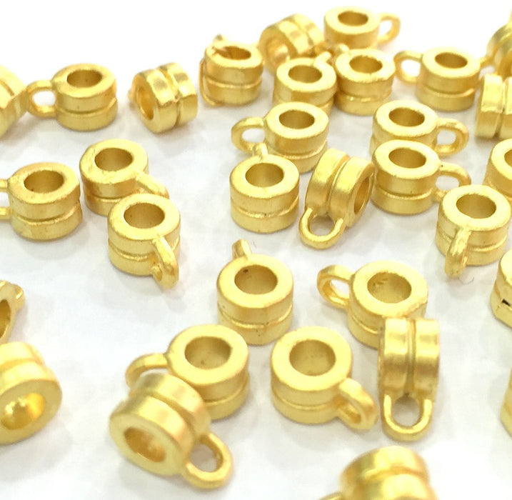 10 Gold Tube Findings Gold Plated (6 mm)    G4691