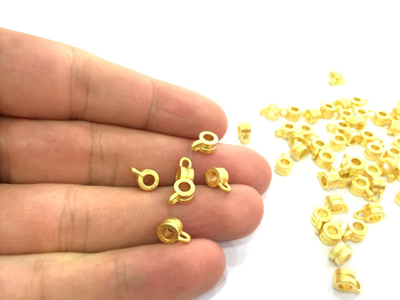 10 Gold Tube Findings Gold Plated (6 mm)    G4691